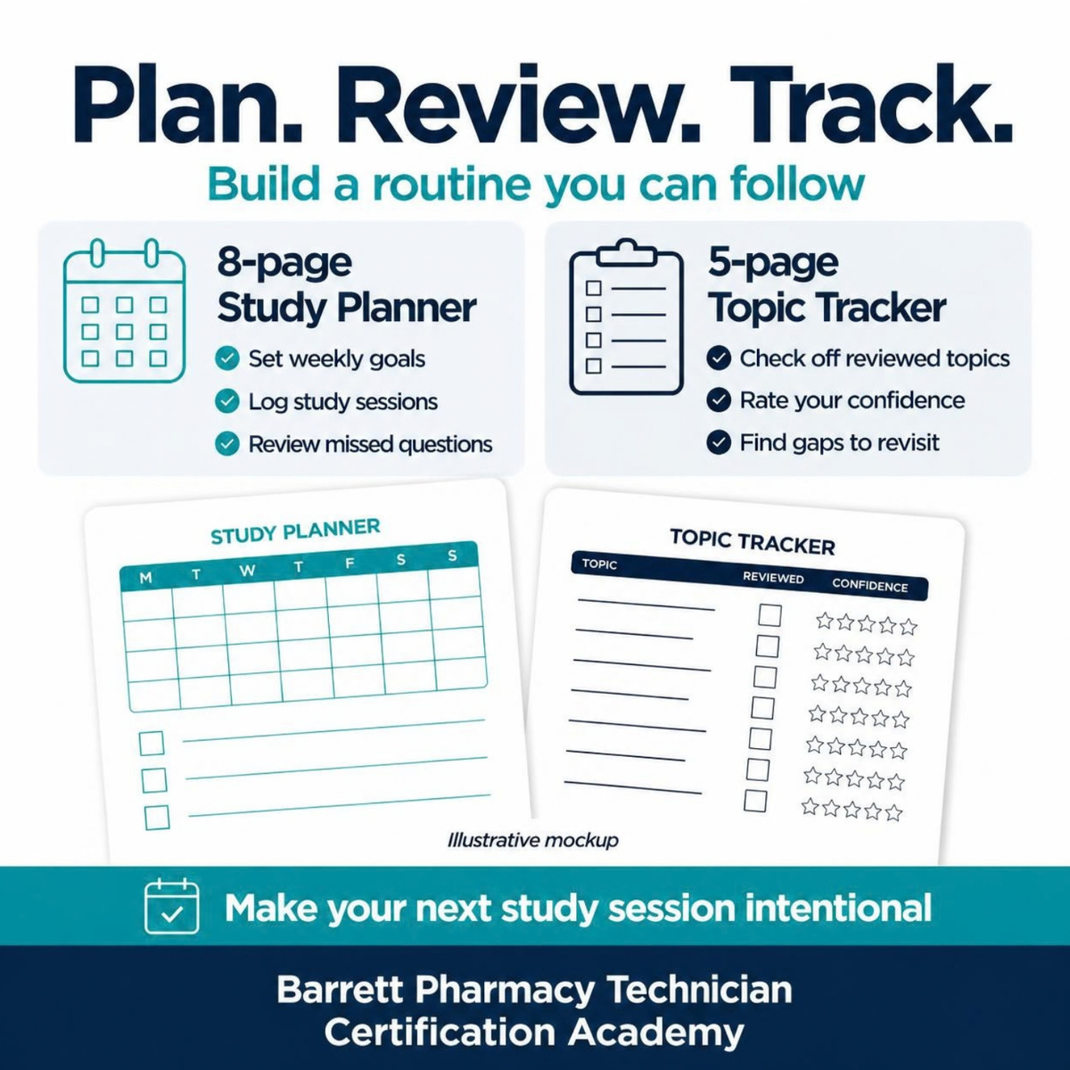 Barrett Pharmacy Technician Certification Academy starter guide tracking
