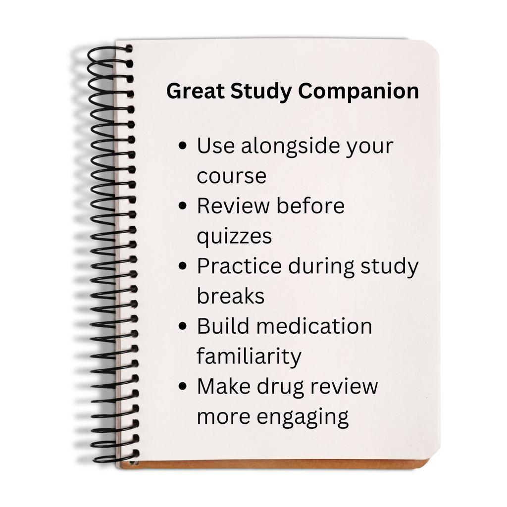 Notebook with text on a white background