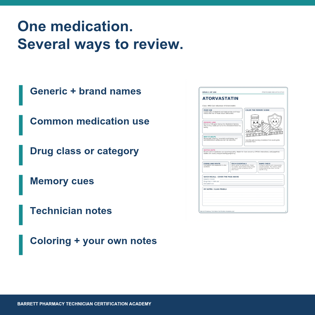 Top 200 drugs coloring book study tips